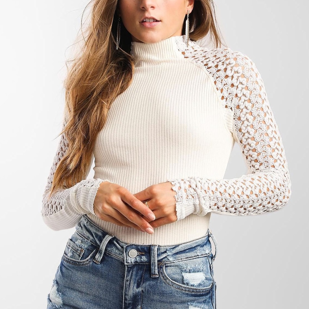 NWT free people Clemente mock neck top